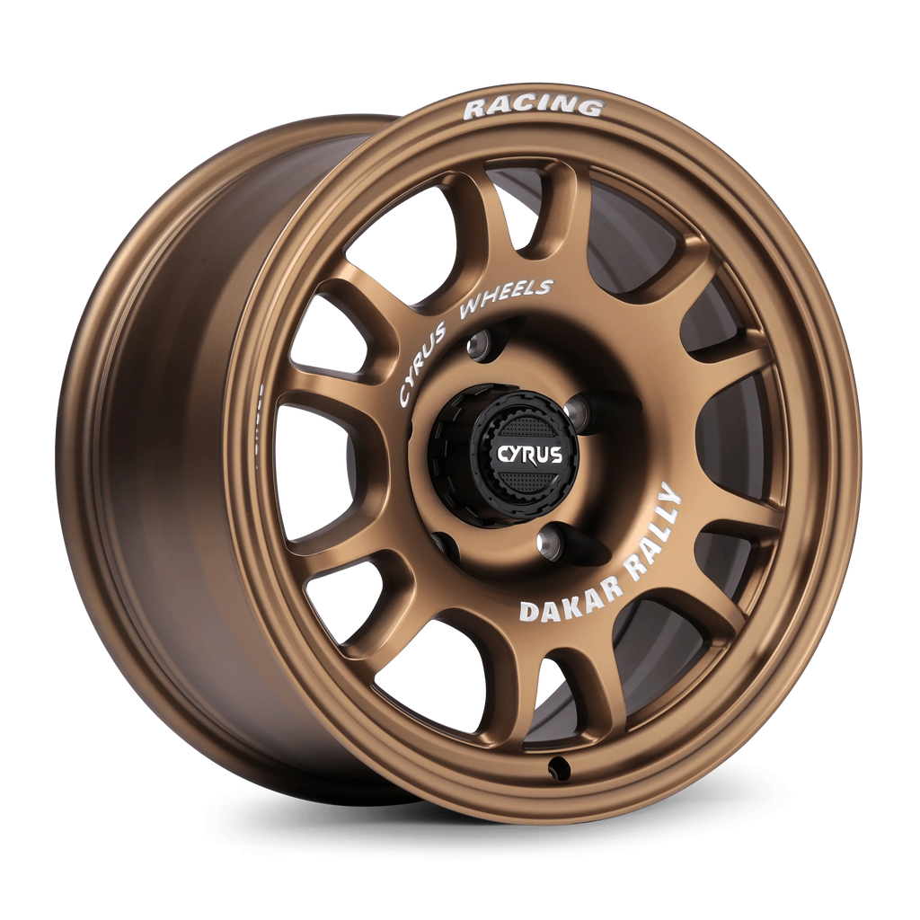 DAKAR RALLY - MATT BRONZE / WHITE LETTERING – CYRUS WHEELS